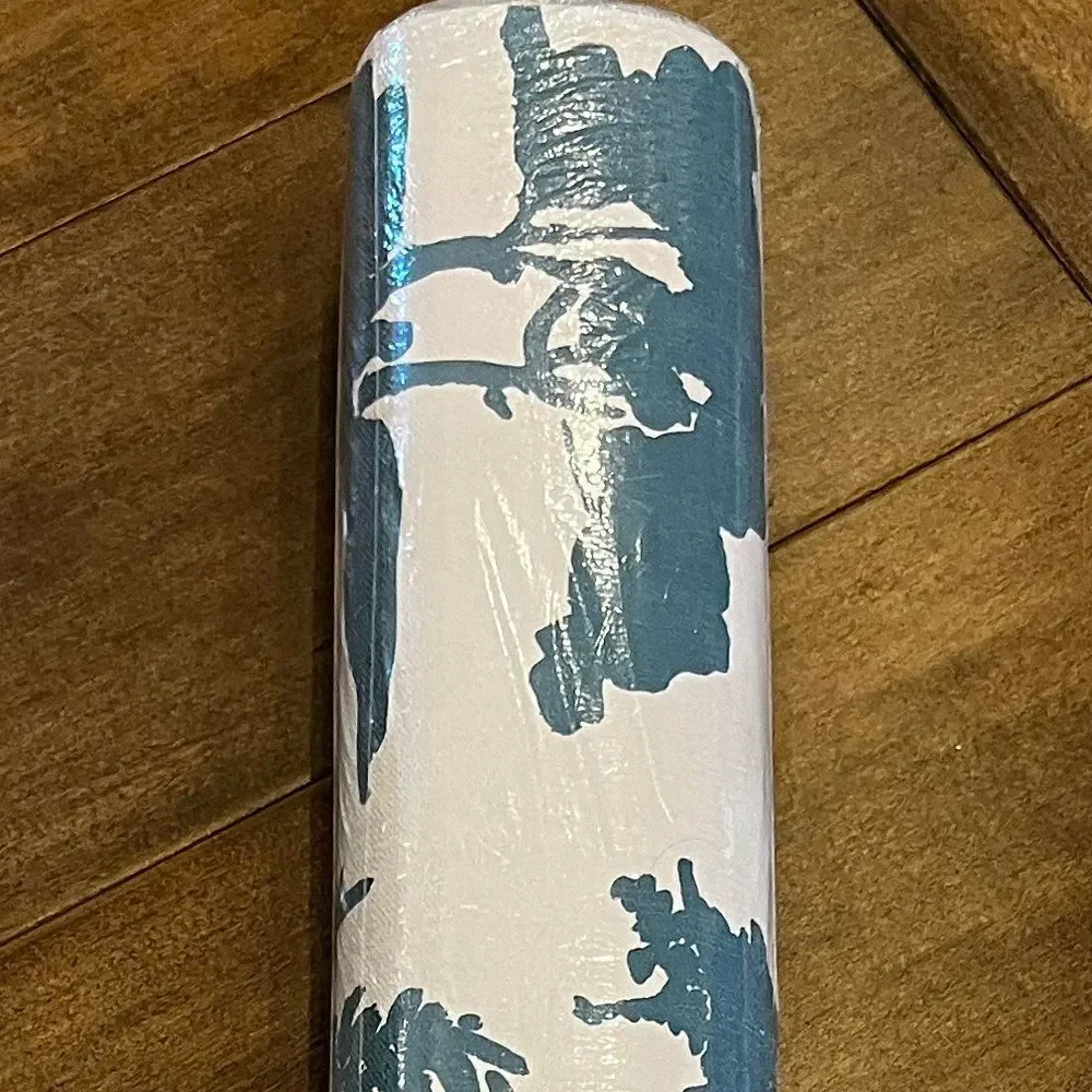 Anthropologie Blue and White Wallpaper Trees Woods Nature Theme